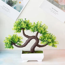Load image into Gallery viewer, Modern Potted Artificial Greenery – Small Simulated Desktop Tree for Room Styling – Elegant Faux Plant Ornament for Shelves and Coffee Tables
