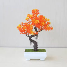 Load image into Gallery viewer, Modern Potted Artificial Greenery – Small Simulated Desktop Tree for Room Styling – Elegant Faux Plant Ornament for Shelves and Coffee Tables