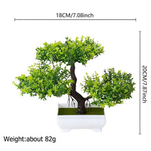 Load image into Gallery viewer, Modern Potted Artificial Greenery – Small Simulated Desktop Tree for Room Styling – Elegant Faux Plant Ornament for Shelves and Coffee Tables