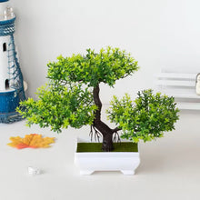 Load image into Gallery viewer, Modern Potted Artificial Greenery – Small Simulated Desktop Tree for Room Styling – Elegant Faux Plant Ornament for Shelves and Coffee Tables