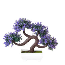 Load image into Gallery viewer, Modern Potted Artificial Greenery – Small Simulated Desktop Tree for Room Styling – Elegant Faux Plant Ornament for Shelves and Coffee Tables