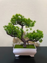 Load image into Gallery viewer, Lifelike Artificial Bonsai Tree in Minimalist Pot – Realistic Faux Greenery for Home & Office Tabletop – Maintenance-Free Potted Plant Ornament