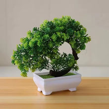 Load image into Gallery viewer, Lifelike Artificial Bonsai Tree in Minimalist Pot – Realistic Faux Greenery for Home & Office Tabletop – Maintenance-Free Potted Plant Ornament