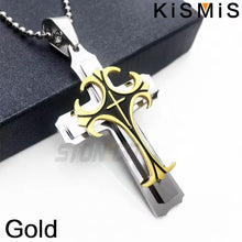 Load image into Gallery viewer, Classic Stainless Steel Cross Pendant Necklace – Minimalist Religious Charm for Men & Women – High-Quality Christian Devotion Jewelry Gift