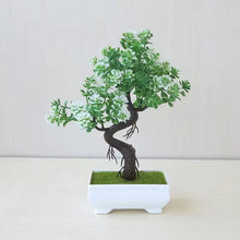 Load image into Gallery viewer, Modern Potted Artificial Greenery – Small Simulated Desktop Tree for Room Styling – Elegant Faux Plant Ornament for Shelves and Coffee Tables
