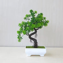 Load image into Gallery viewer, Modern Potted Artificial Greenery – Small Simulated Desktop Tree for Room Styling – Elegant Faux Plant Ornament for Shelves and Coffee Tables
