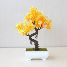 Load image into Gallery viewer, Modern Potted Artificial Greenery – Small Simulated Desktop Tree for Room Styling – Elegant Faux Plant Ornament for Shelves and Coffee Tables
