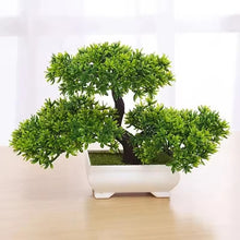 Load image into Gallery viewer, Lifelike Artificial Bonsai Tree in Minimalist Pot – Realistic Faux Greenery for Home &amp; Office Tabletop – Maintenance-Free Potted Plant Ornament
