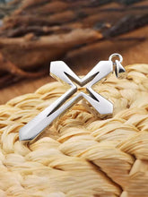 Load image into Gallery viewer, Men’s Urban Hollow Cross Pendant – Hip Hop Style Stainless Steel Necklace – Minimalist Geometric Religious Jewelry – Edgy Masculine Streetwear Accessory
